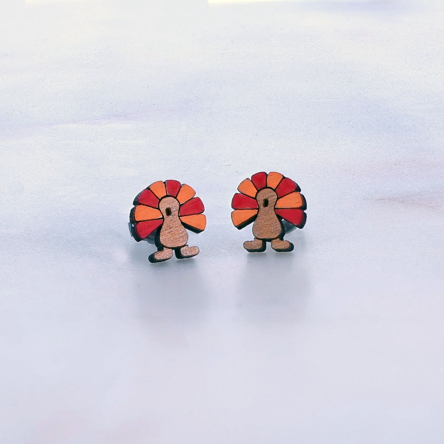 Turkey Wood Stud Earrings