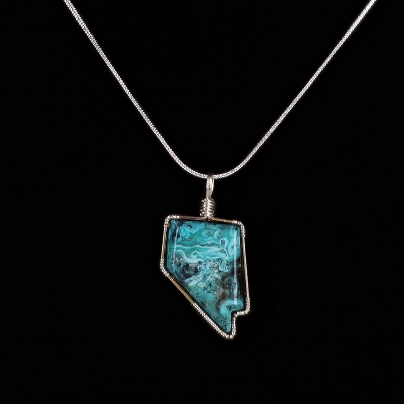 Nevada Shaped Turquoise Pendant | New Lander