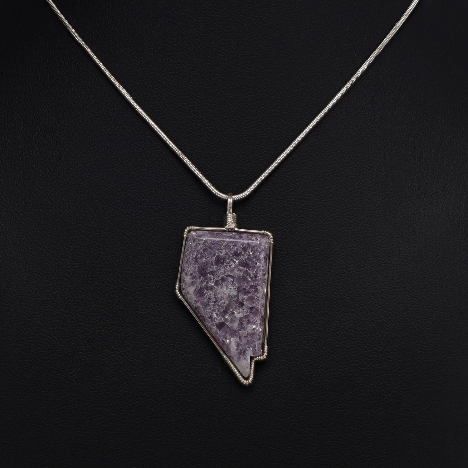 Lepidolite Pendant | 18" Chain