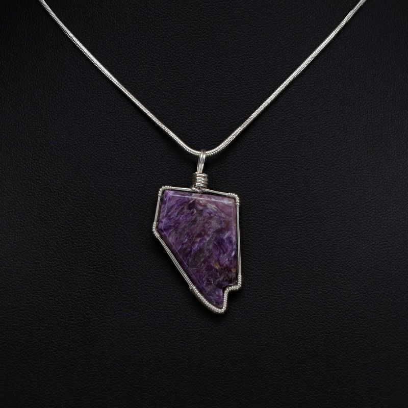 Charoite Pendant | 18" Chain