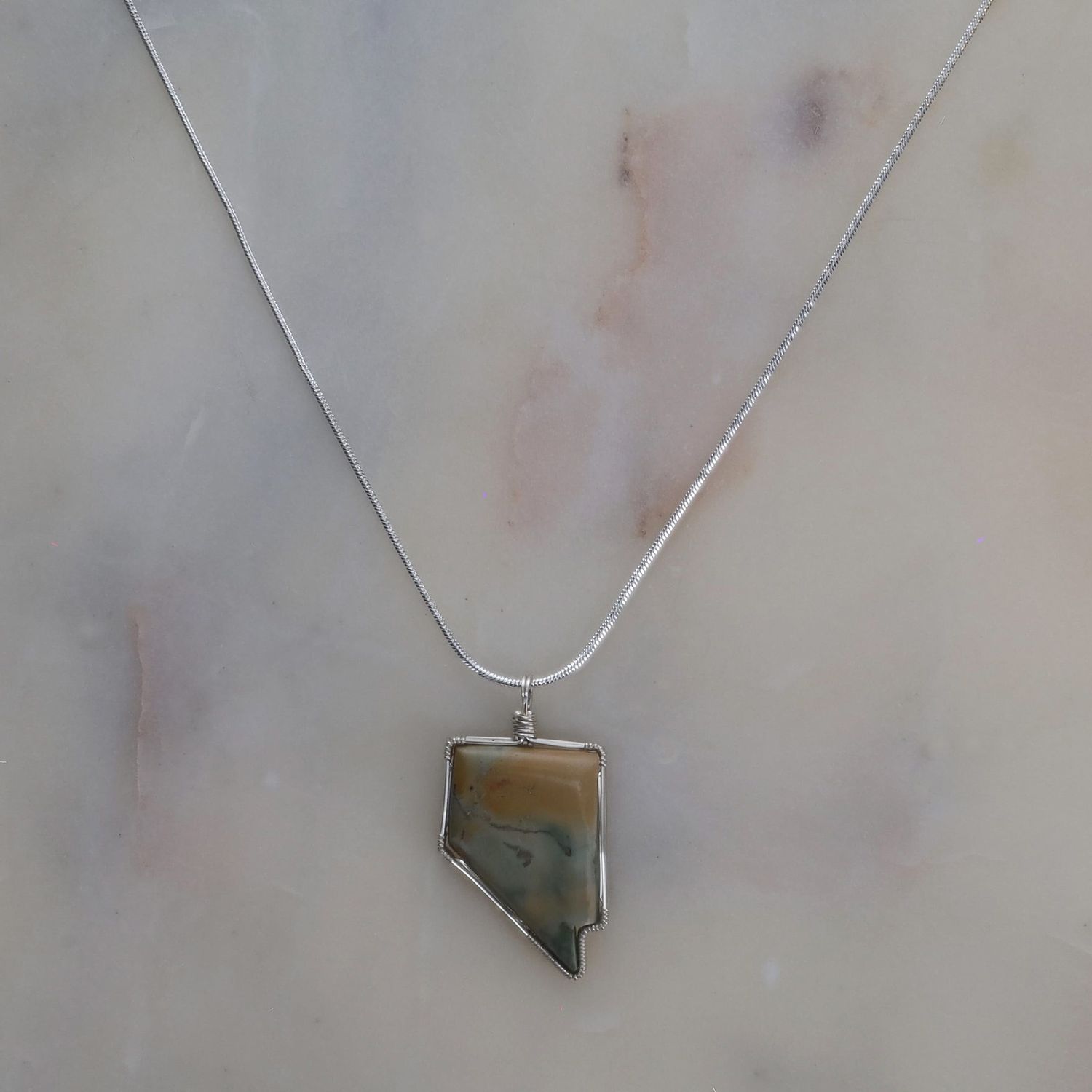 Crayola Jasper Pendant | 18" Chain