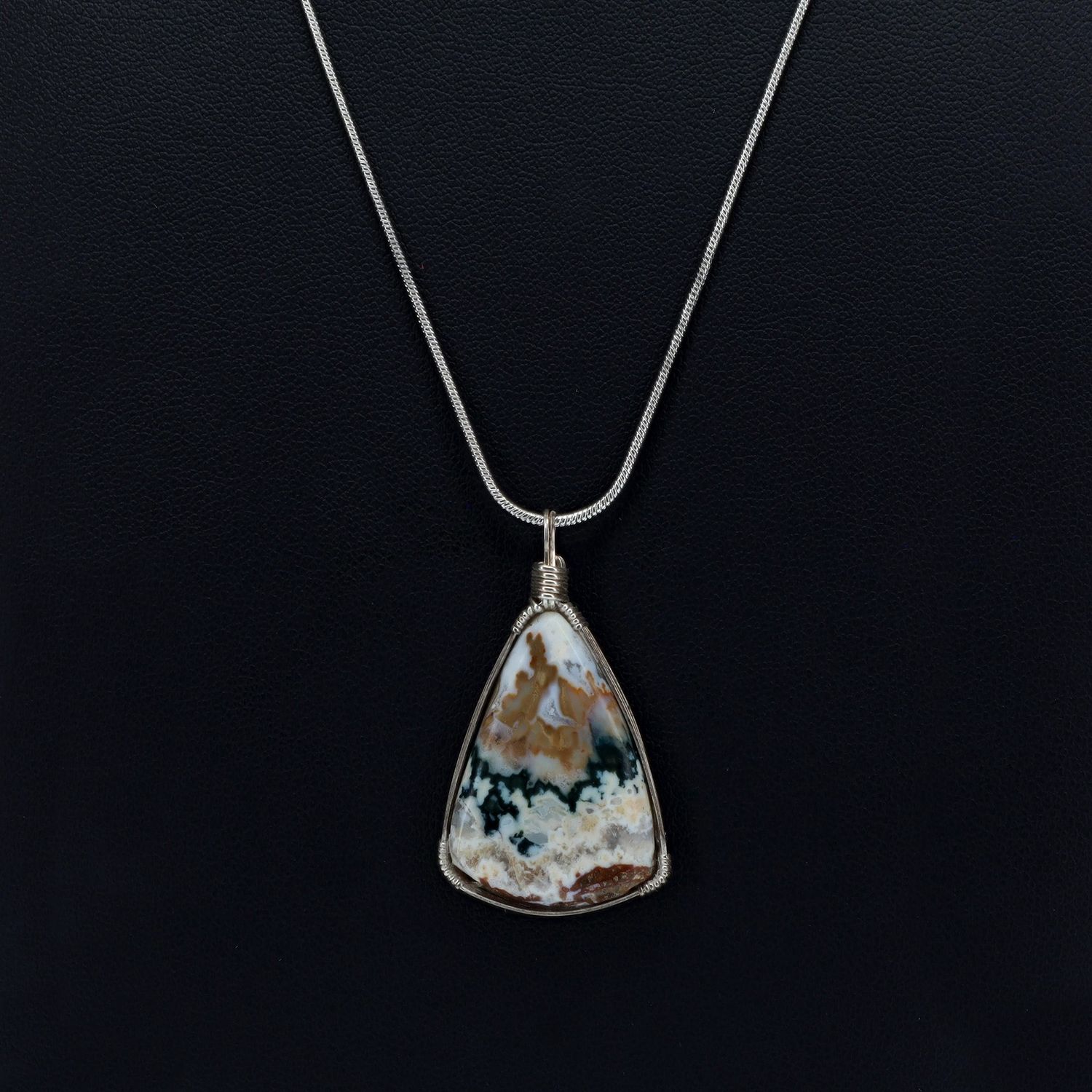Sunset Jasper Pendant | 18" Chain