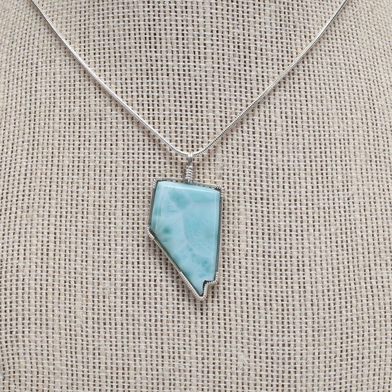 Nevada Shaped Pendant | Larimar