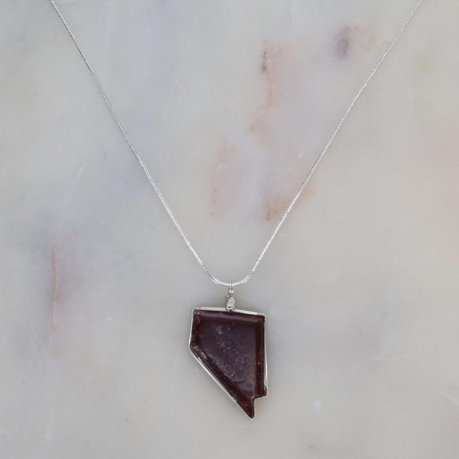 Nevada Shaped Pendant | Dumortierite