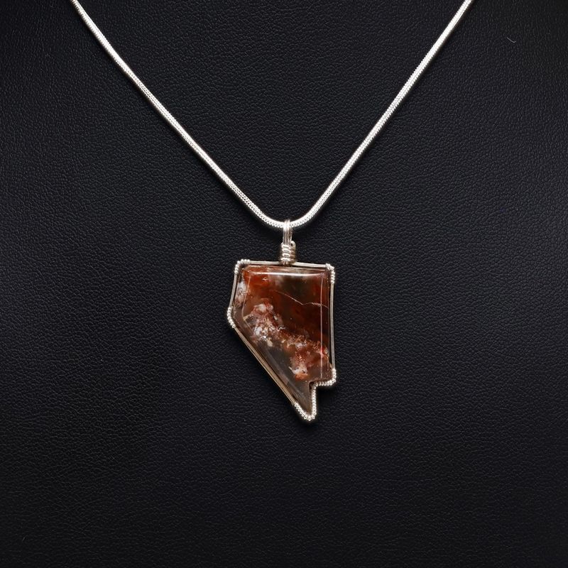 Nevada Shaped Pendant | Dendritic Agate