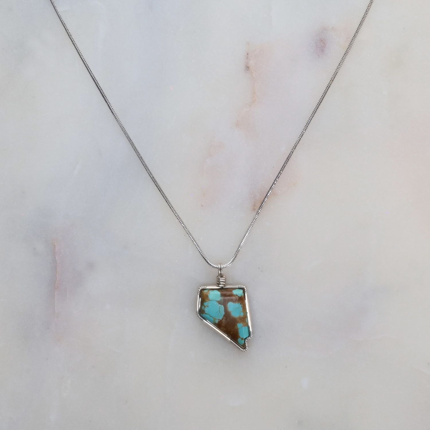 Nevada Turquoise Pendant - No. 8 Mine