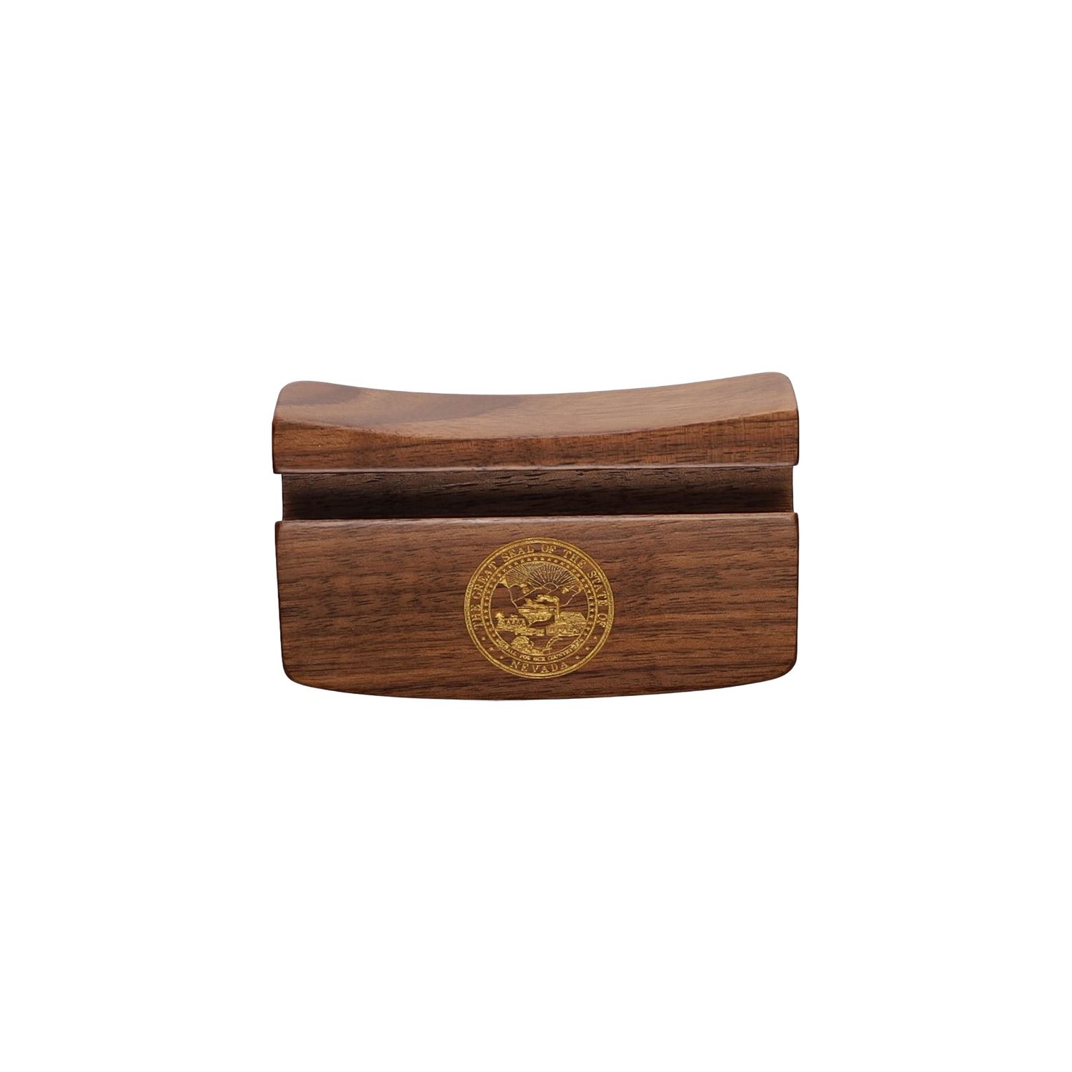 Executive Cardholder w/ State Seal | Solid Walnut