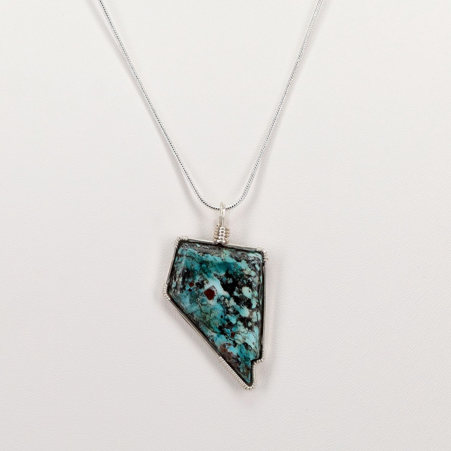 Nevada Turquoise Pendant | 18" Chain