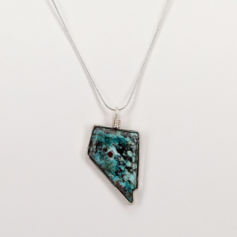 Nevada Turquoise Pendant | 18" Chain