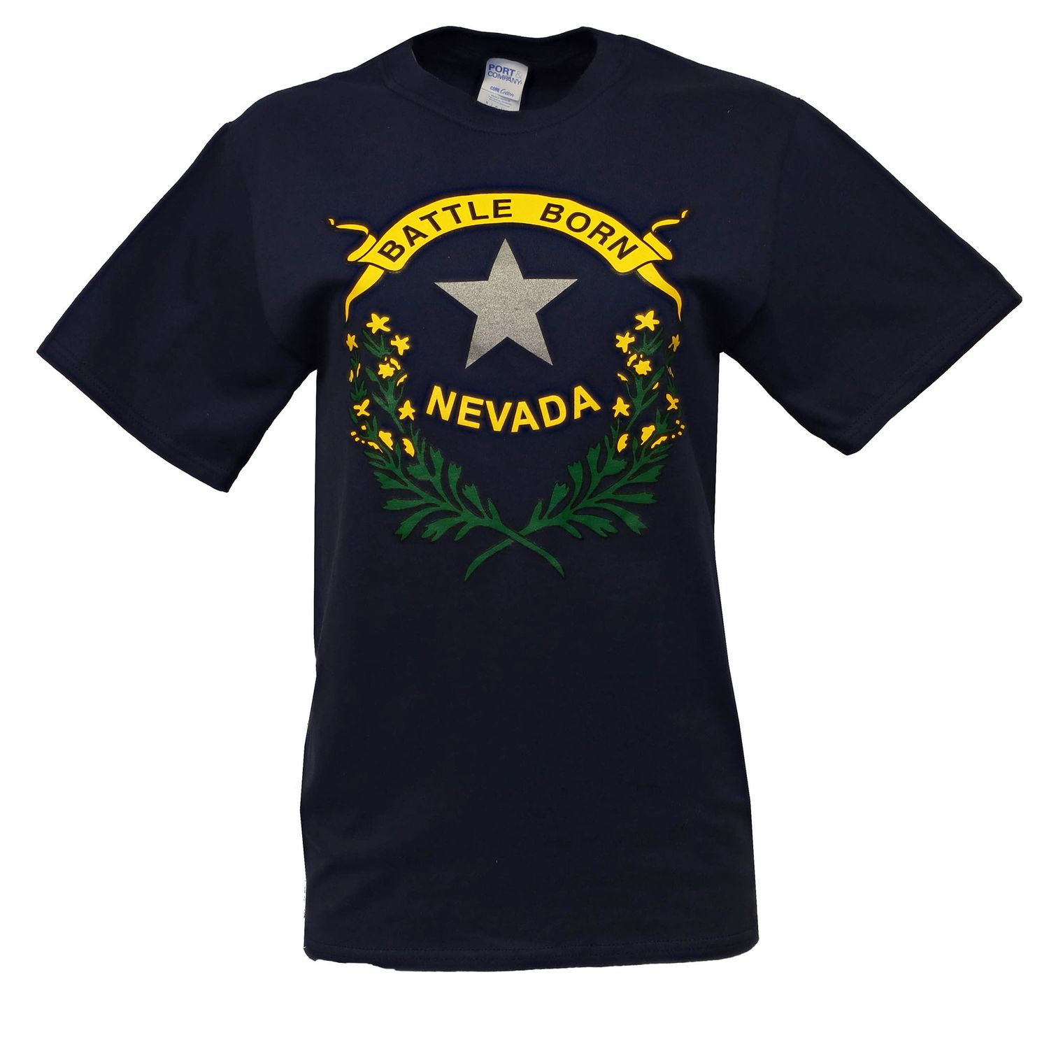 Battle Born Short Sleeve Shirt | Navy, Size: Small