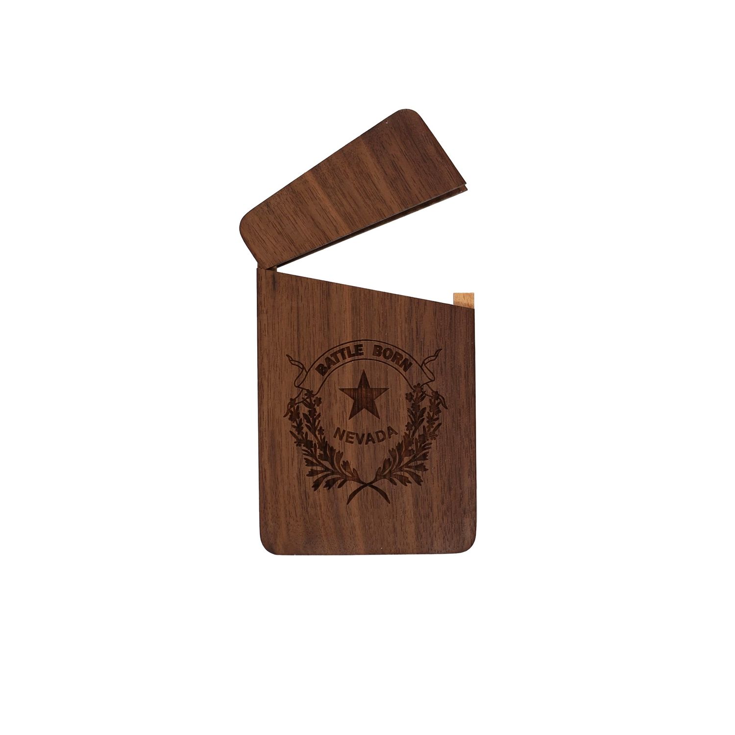 Battle Born Wooden Card Holder | Magnetic Closure