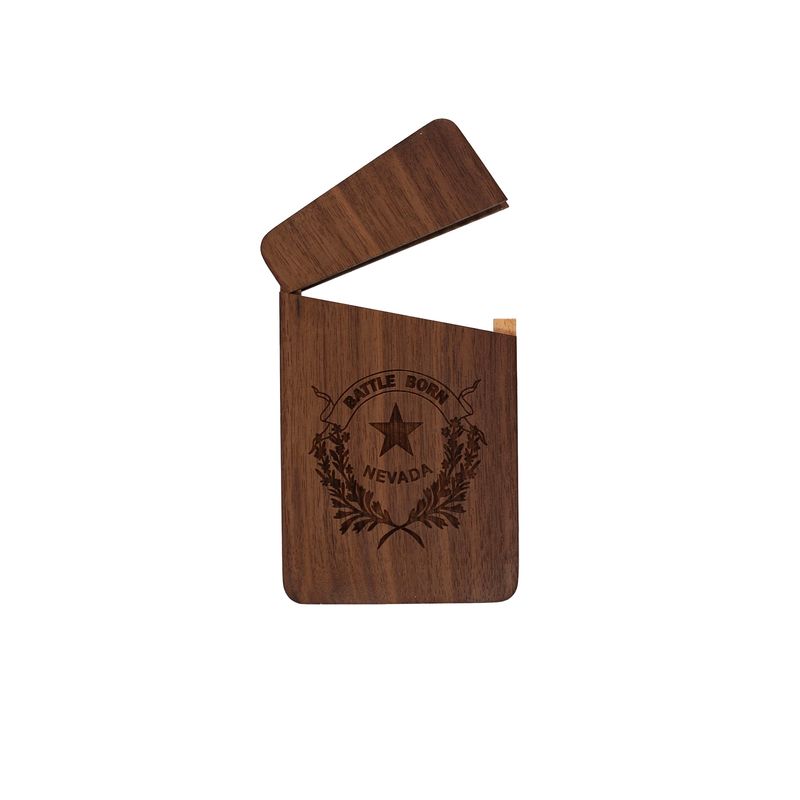 Battle Born Wooden Card Holder | Magnetic Closure