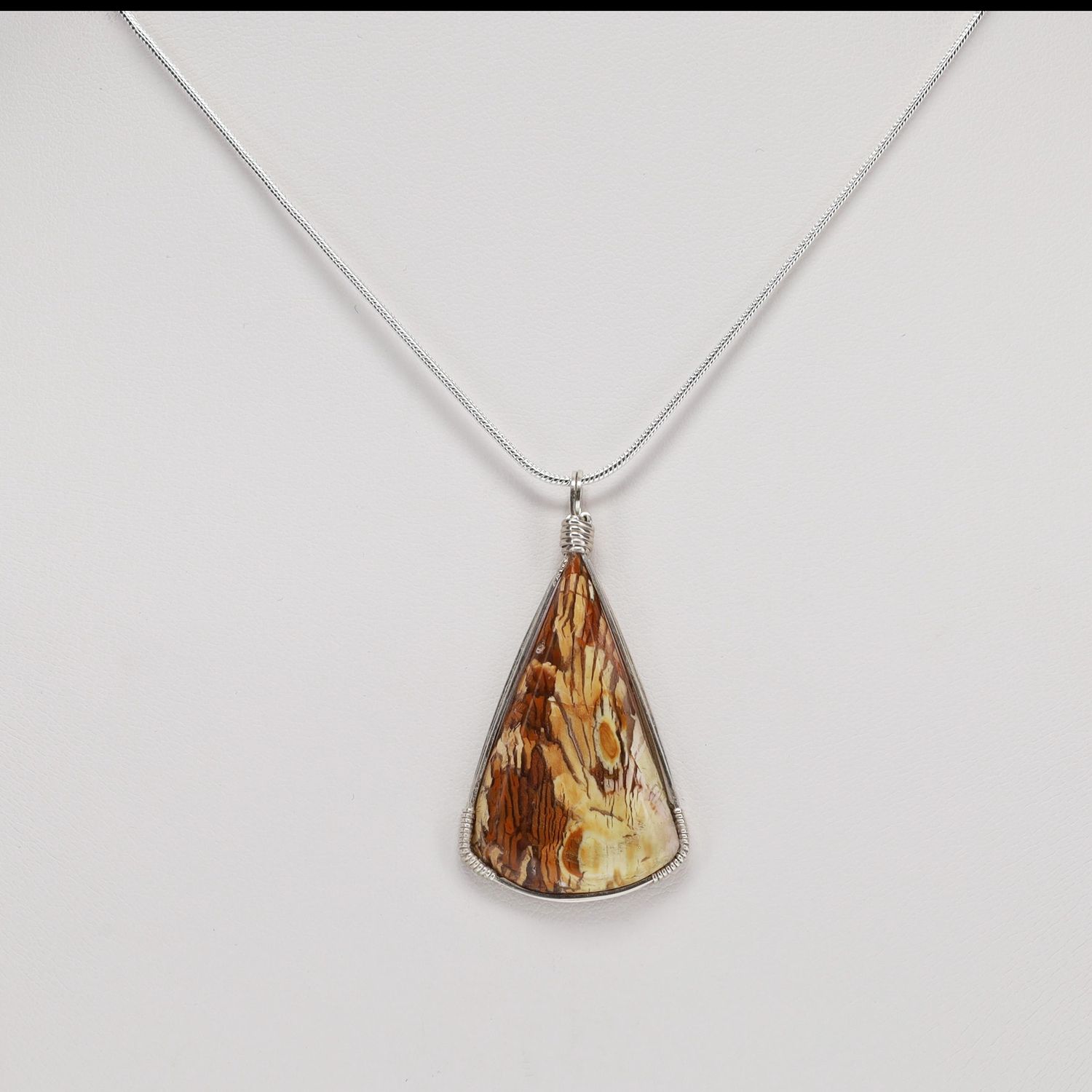 Howardite Pendant | 18" Silver Chain