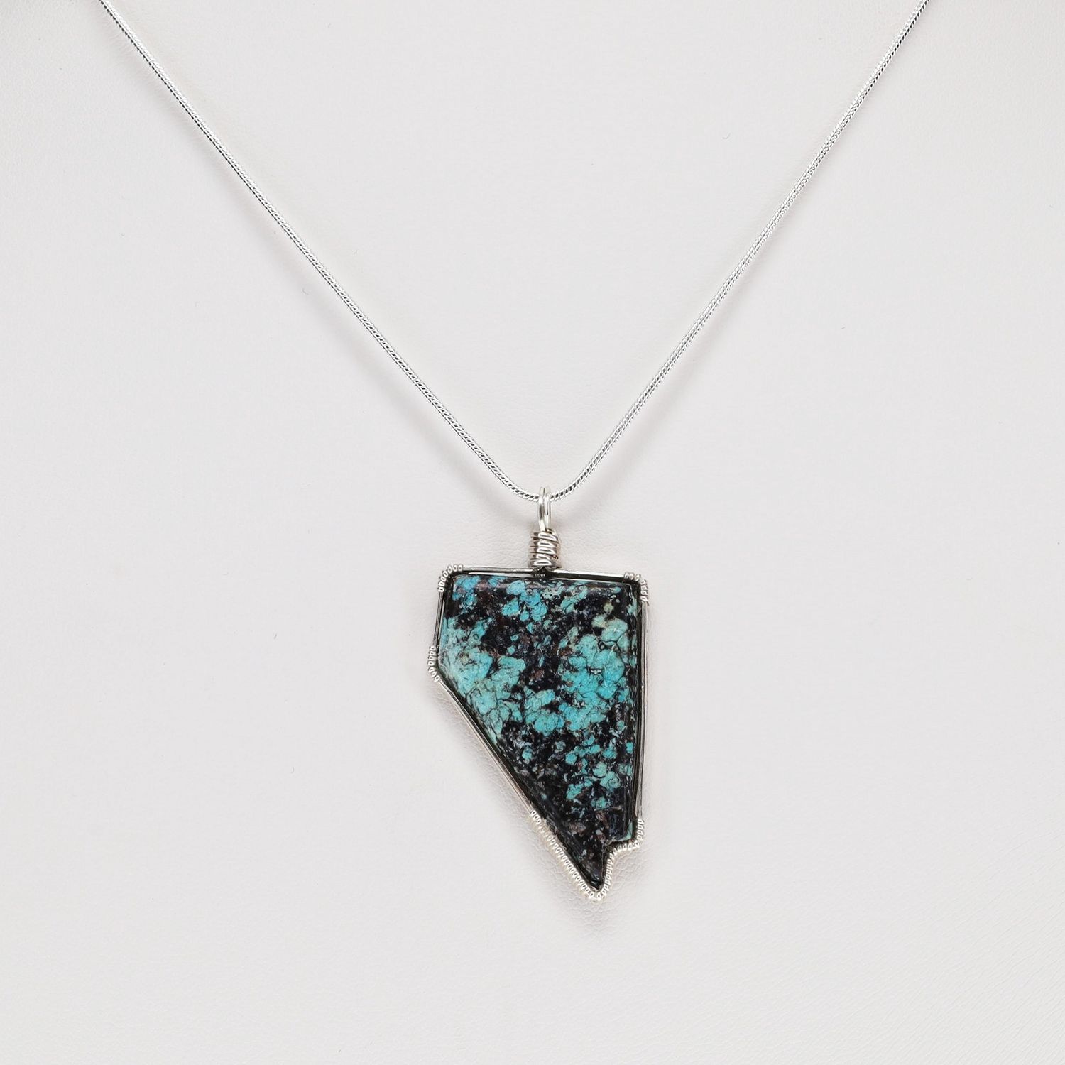 Lander Co. Turquoise Pendant | 18" Silver Chain