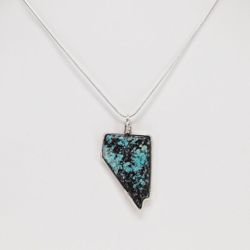 Lander Co. Turquoise Pendant | 18" Silver Chain