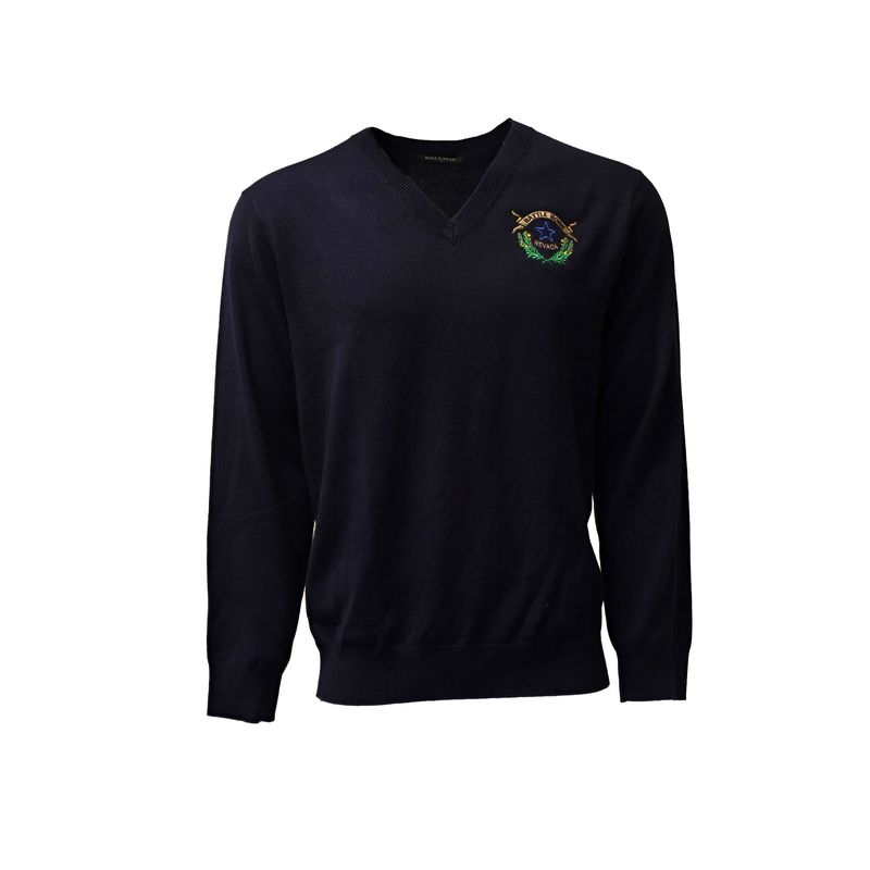 Battle Born V-Neck Sweater | Navy