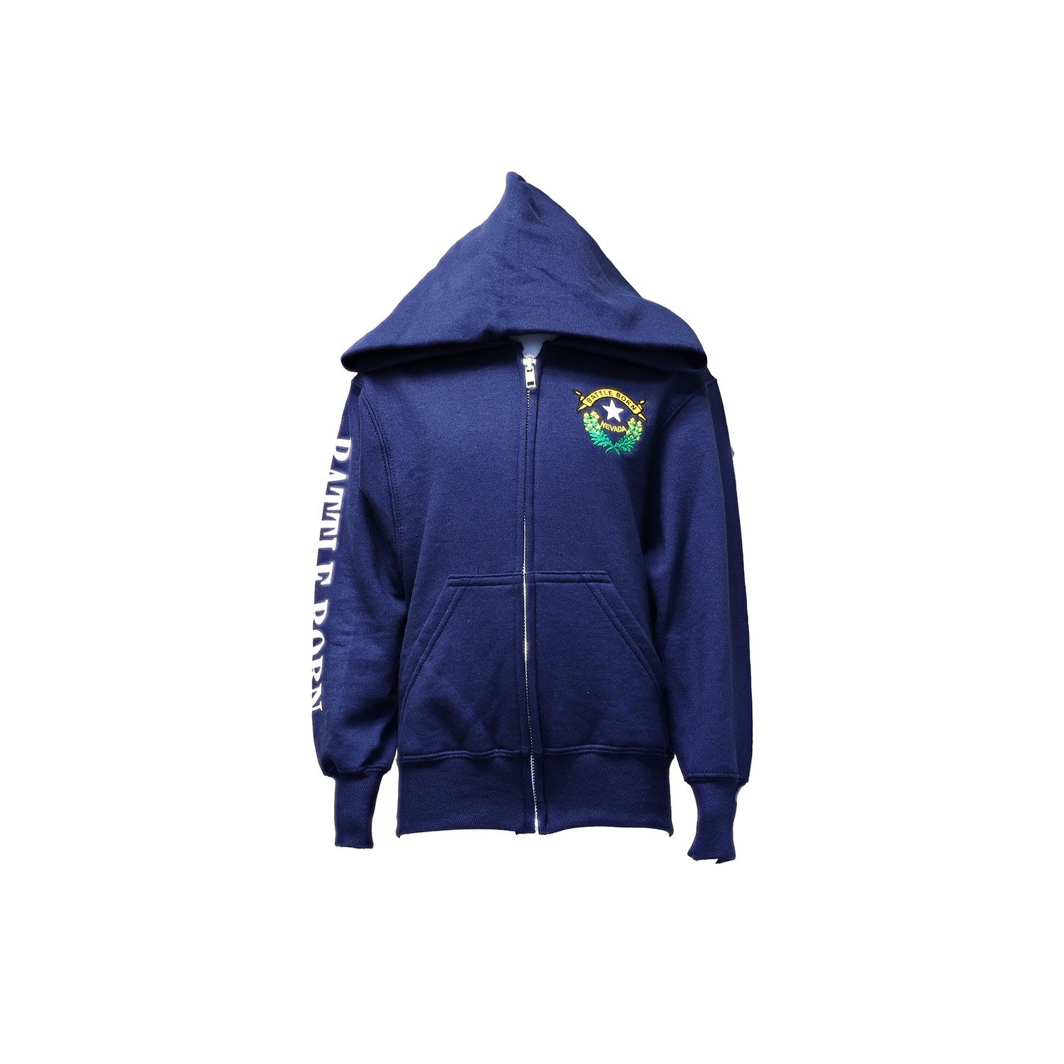Youth Battle Born Full Zip Sweatshirt | Navy, Size: XSmall