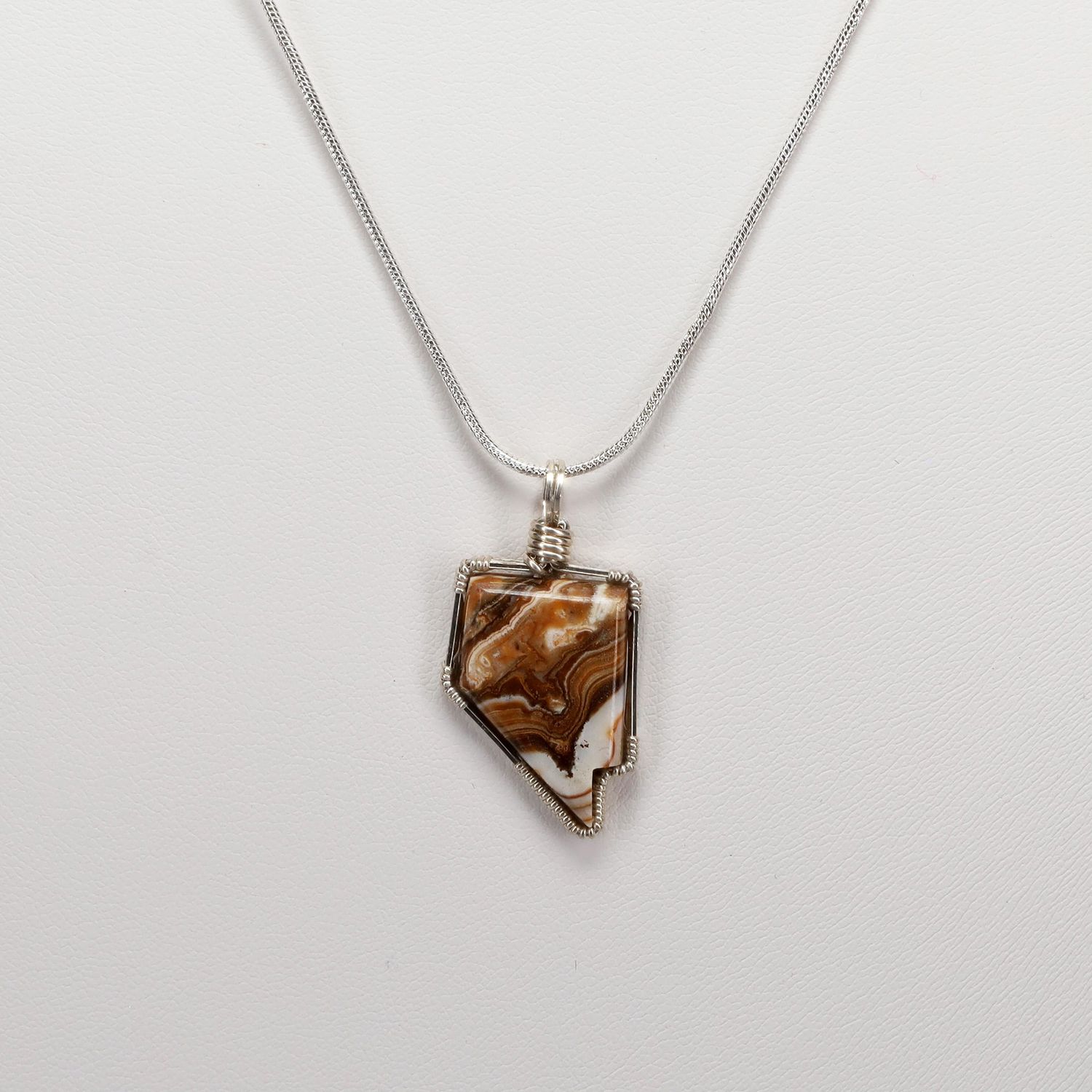 Nevada Shaped Pendant | Crazy Lace Jasper