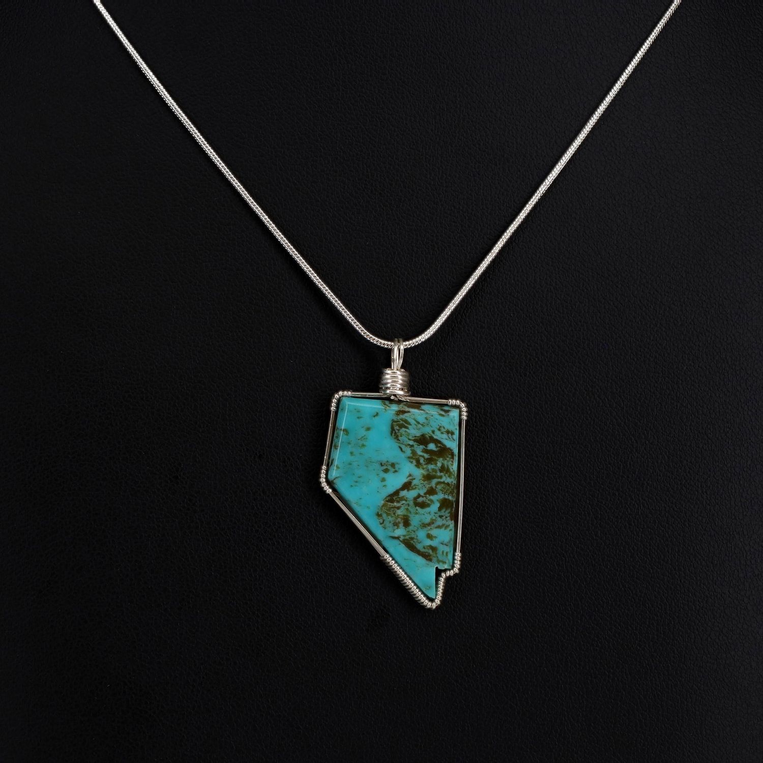 Nevada Shaped Necklace | Turquoise