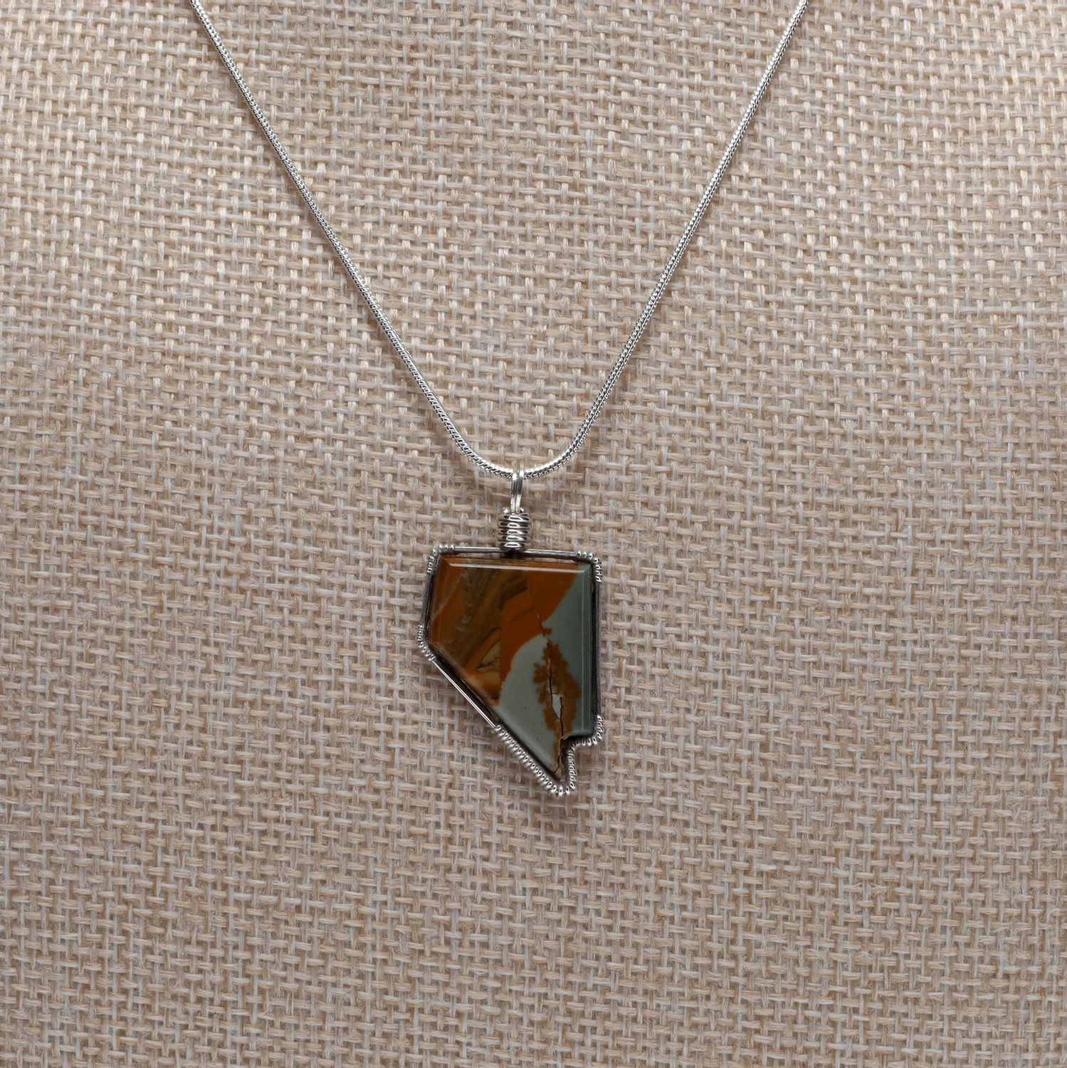 Nevada Shaped Jasper | 18" Chain