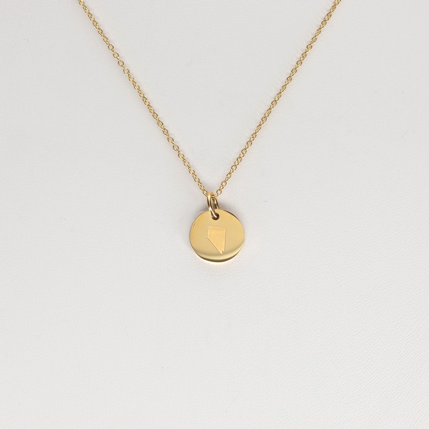 Nevada Engraved Charm Necklace