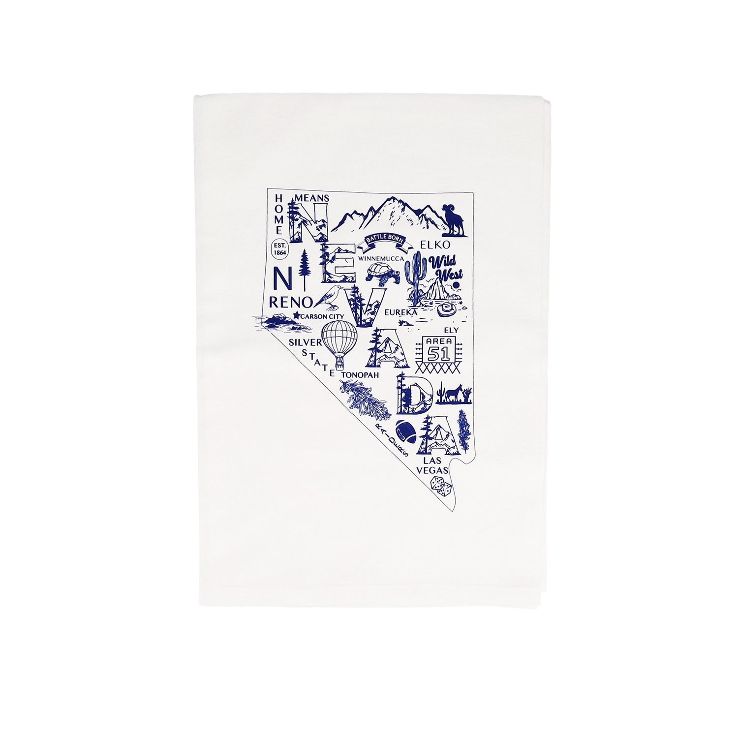 Nevada Map Kitchen Towel