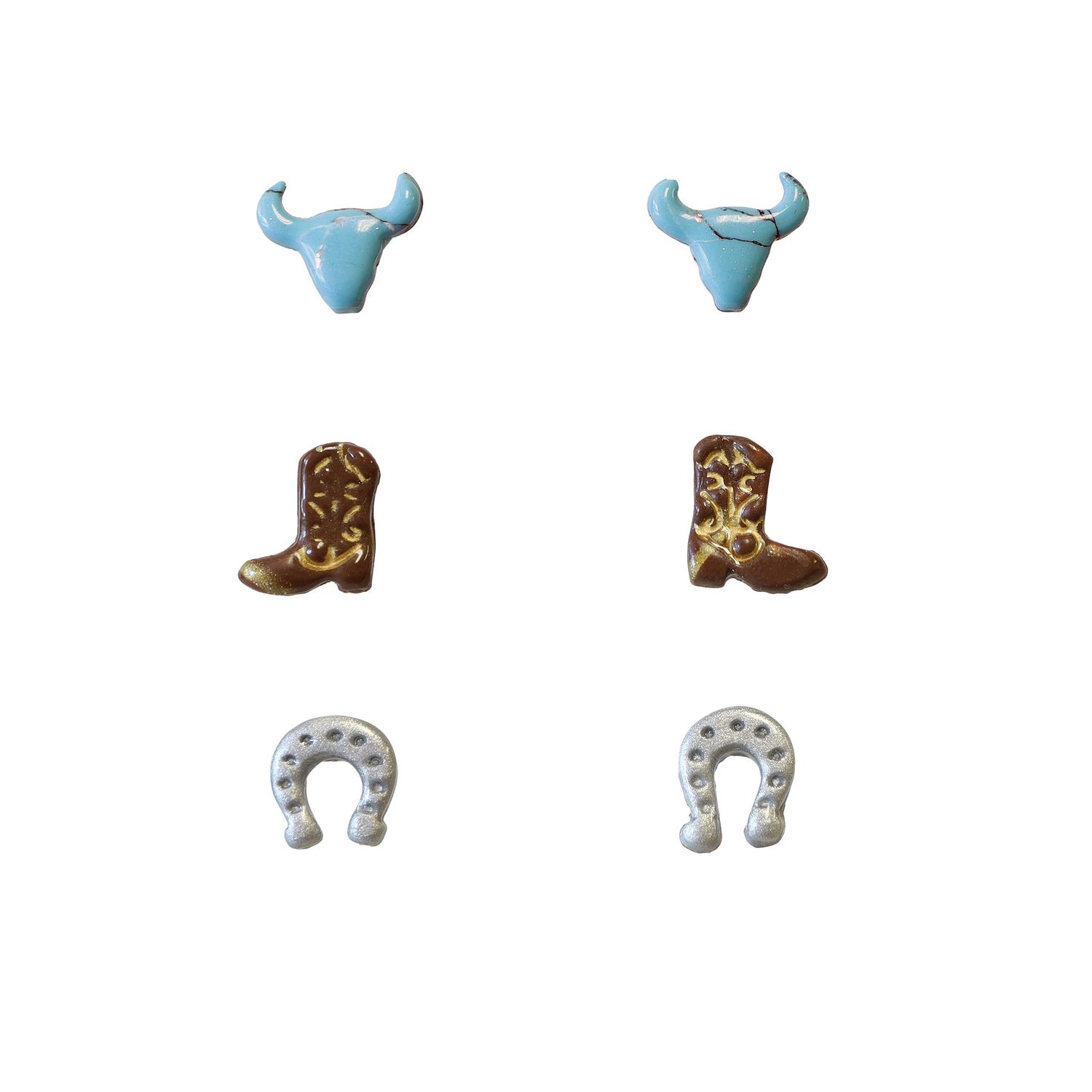Cowboy Stud Clay Earrings