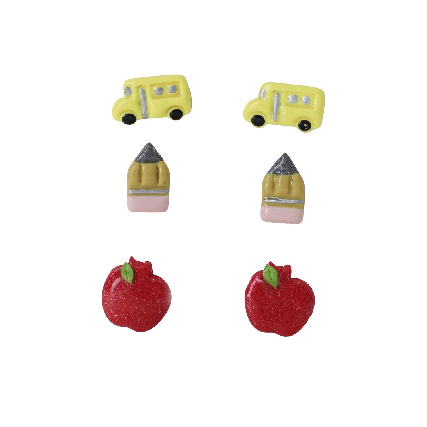 Back to School Clay Stud Earrings