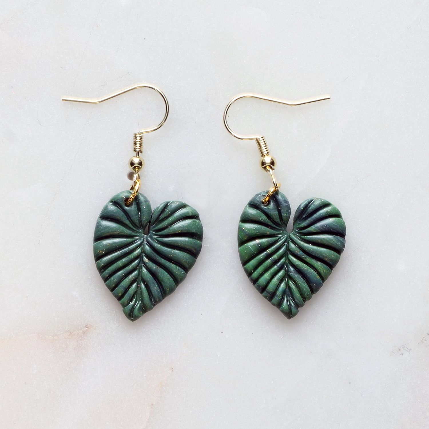 Leaf Clay Earrings
