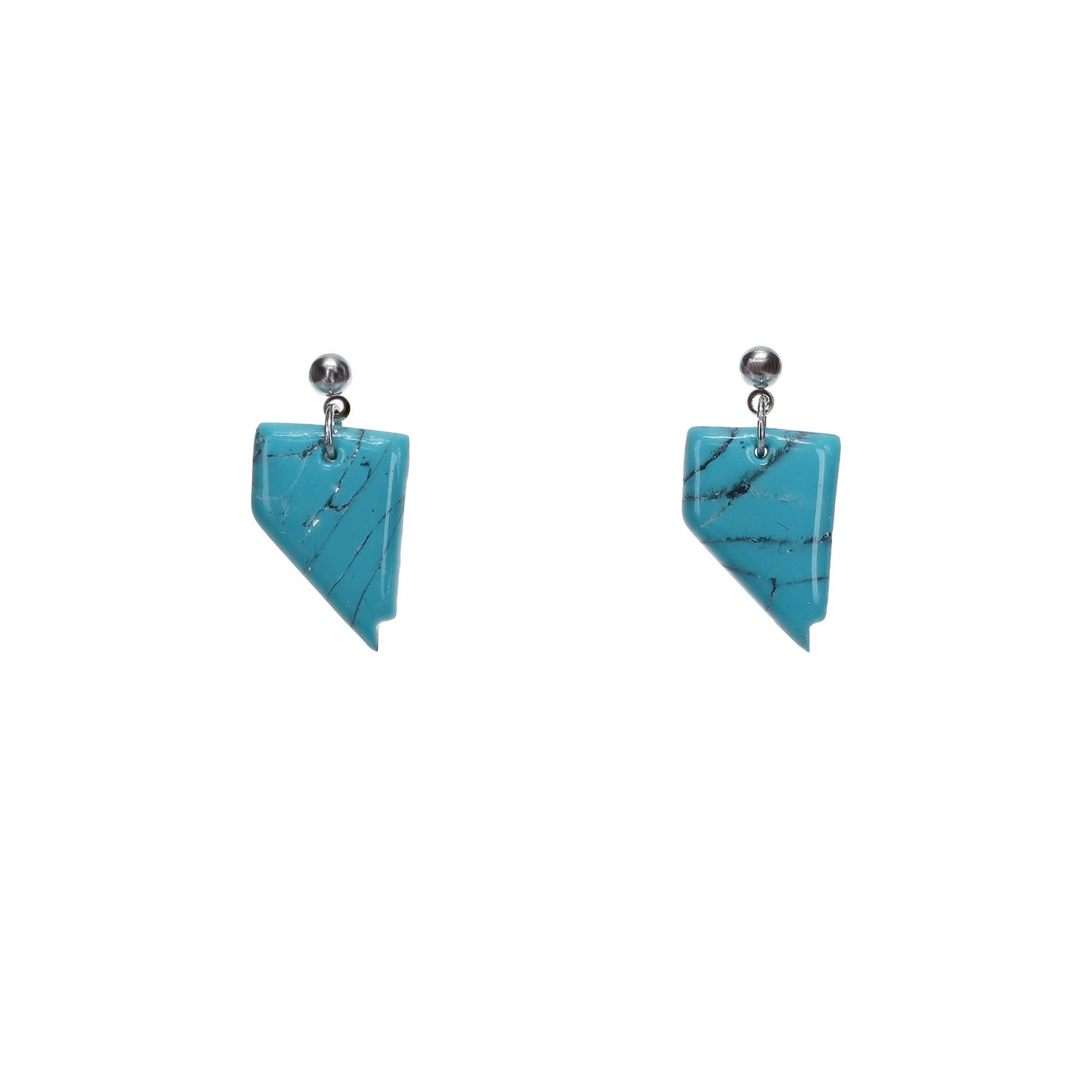 Turquoise Nevada Clay Earrings
