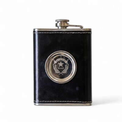 Battle Born Flask w/ Shot Glass
