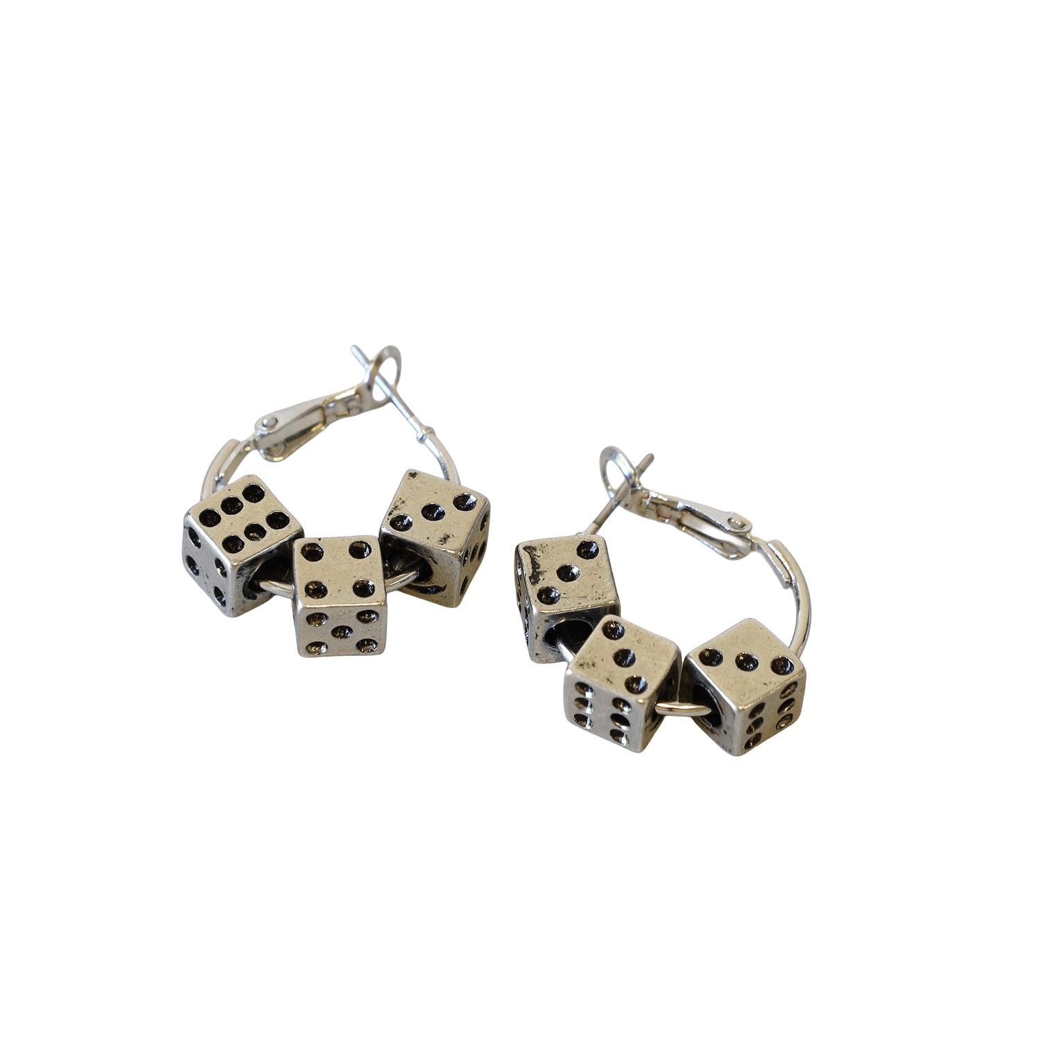 Lucky Dice Hoop Earrings