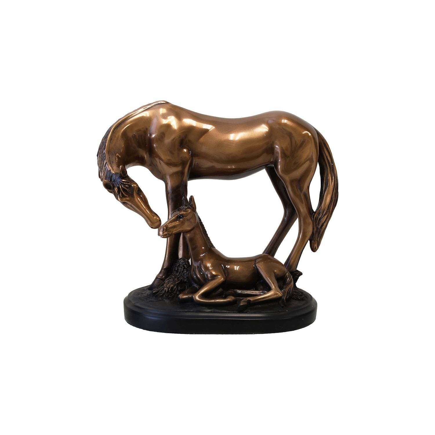 Mom w/ Baby Horse Statue