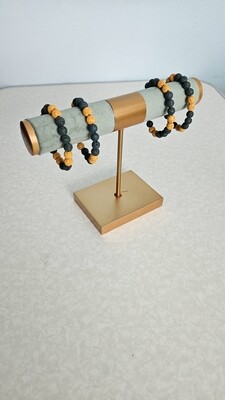 Power Lava stenen Armband (grote) kralen