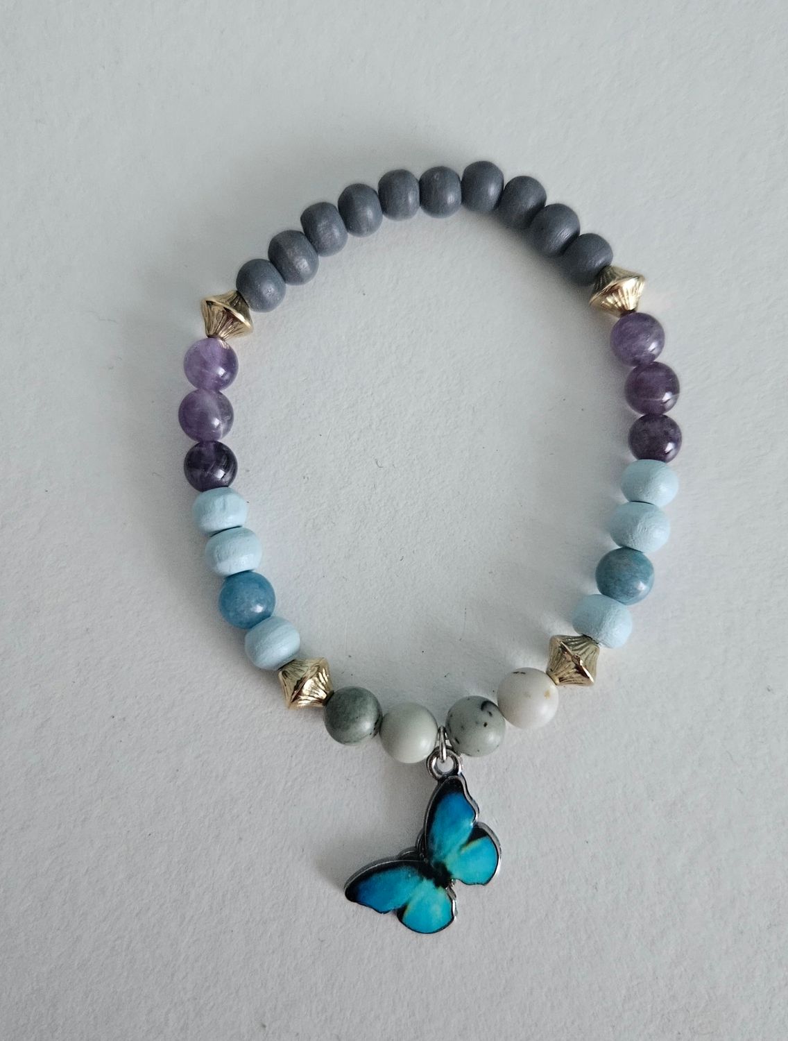Blue Transforming Butterfly Bracelet