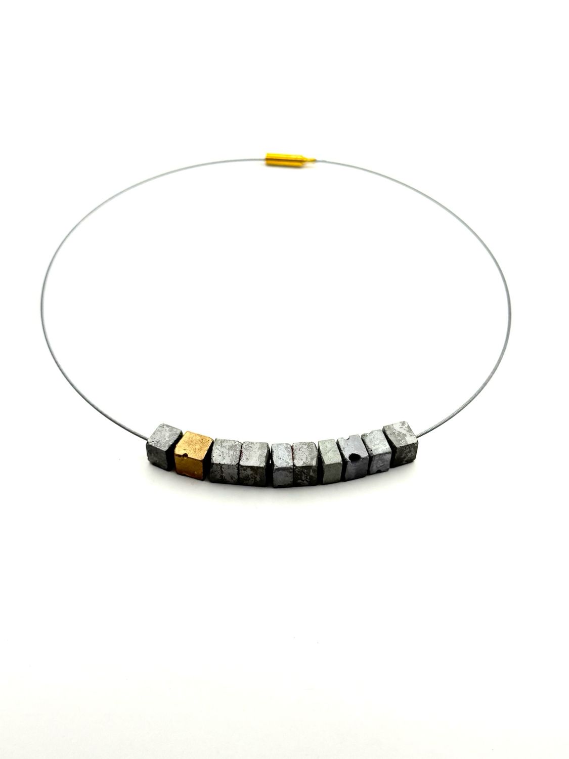 Chained Cubes Graphite/Gold