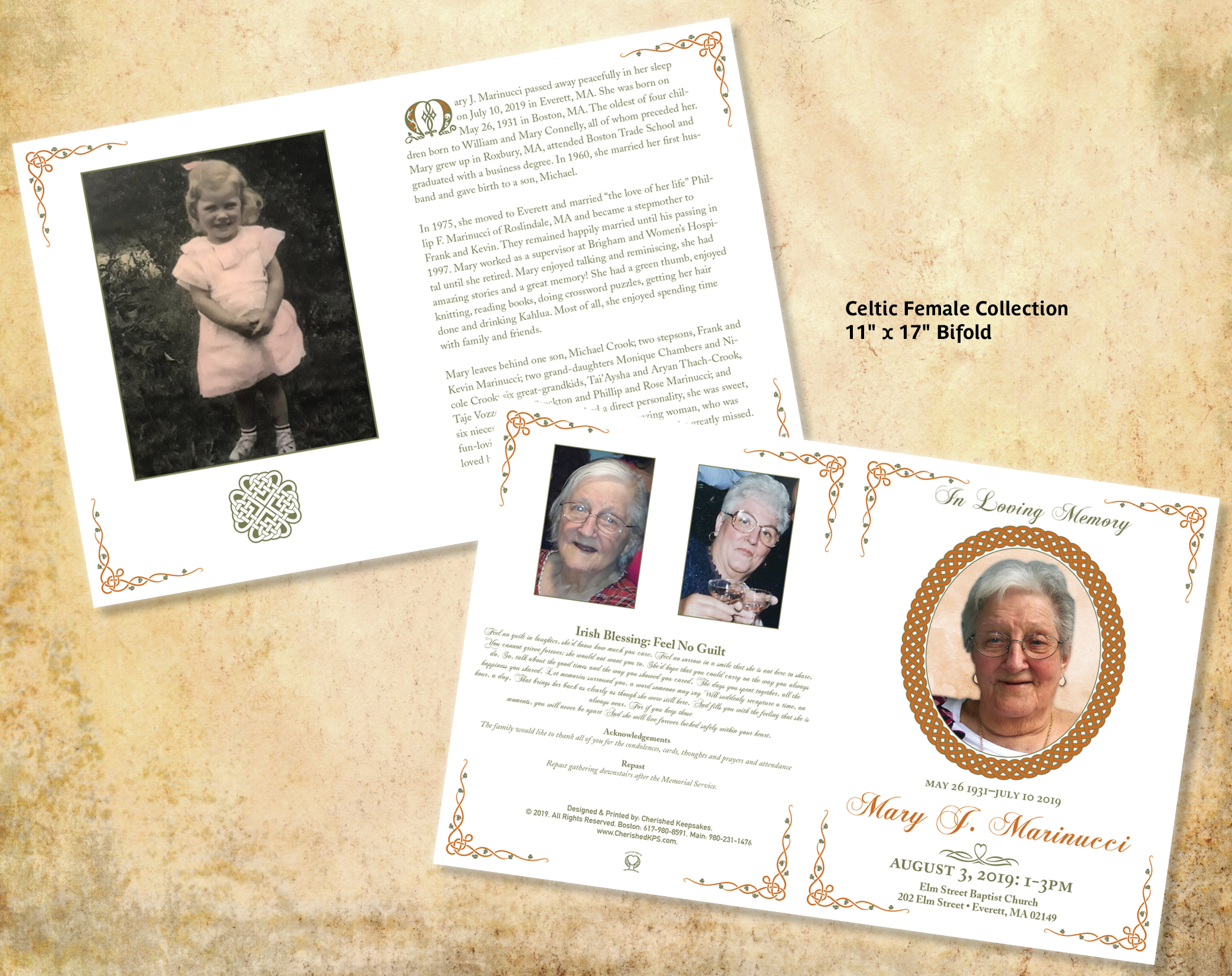 11x17 Memorial Programs - Cherished Keepsakes- Funeral Programs | Prayer  Cards | Buttons