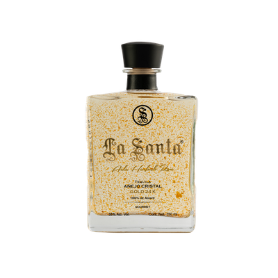 TEQUILA LA SANTA AÑEJO CRISTALINO GOLD 24K