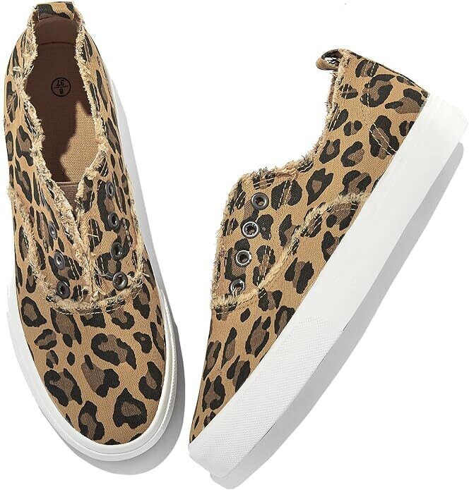 Women&#39;s Slip on Sneakers Walking Shoes Casual Girls Canvas Fashion Sneakers