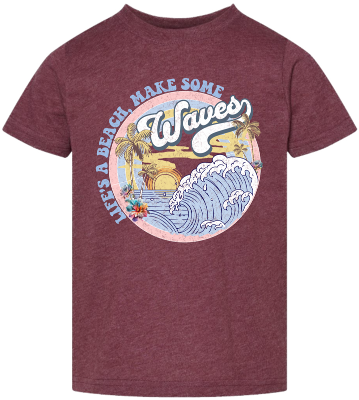 Lifes a beach make some WAVES Tee, Infant