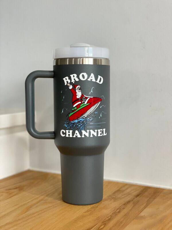 Charcoal BROAD CHANNEL JET SKIING SANTA