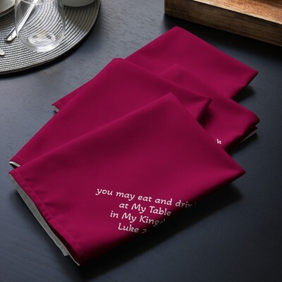 Cloth Napkin Set - burgundy