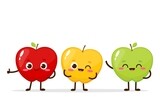 white black pink blue green yellow red apple apples baby cute kawaii fruit tee shirt happy smile smiling friends 