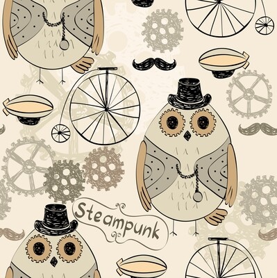 Men - athletic - steampunk owl