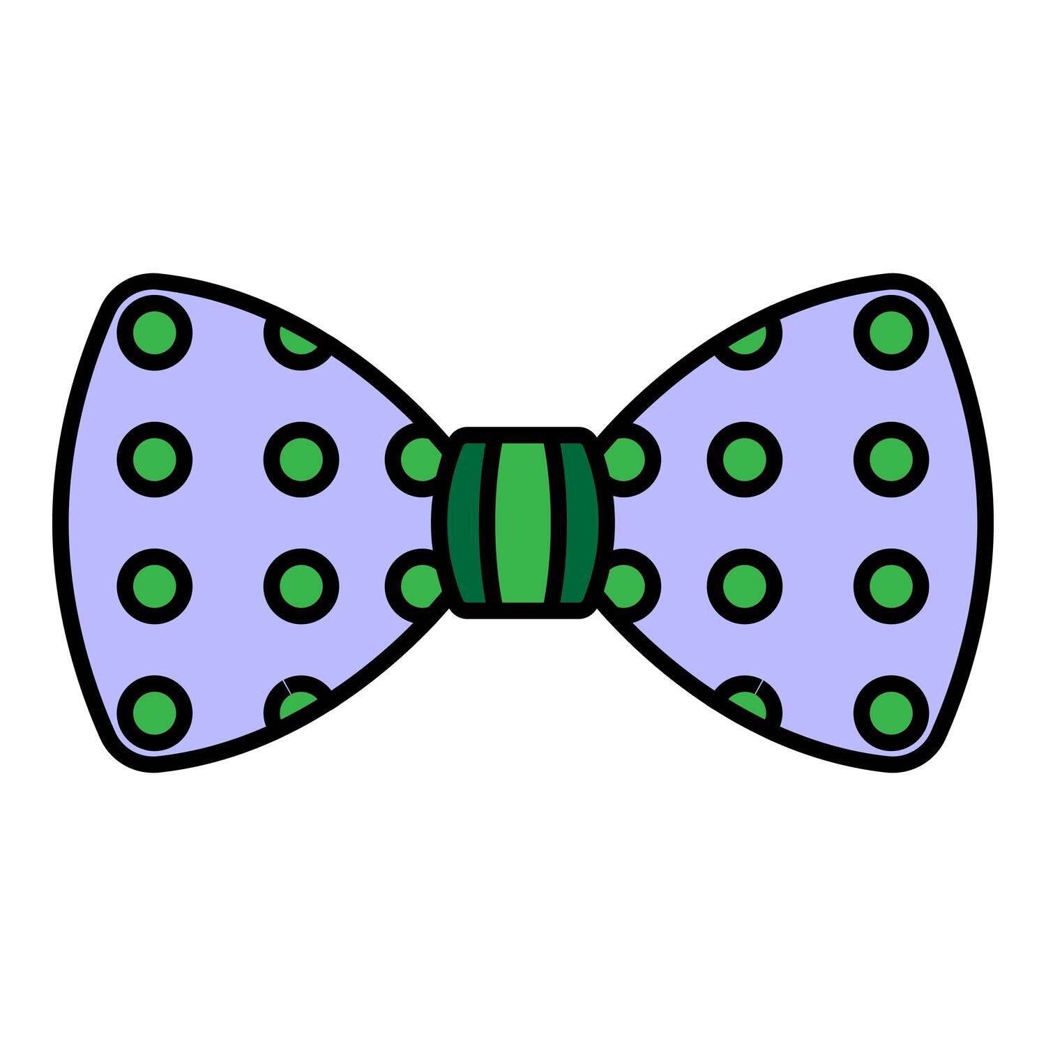 KID - green circle bow tie