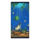 your child can play with their toy dolphins, fishies, mermaids, pirates, sharks, ships on this vibrant underwater scene