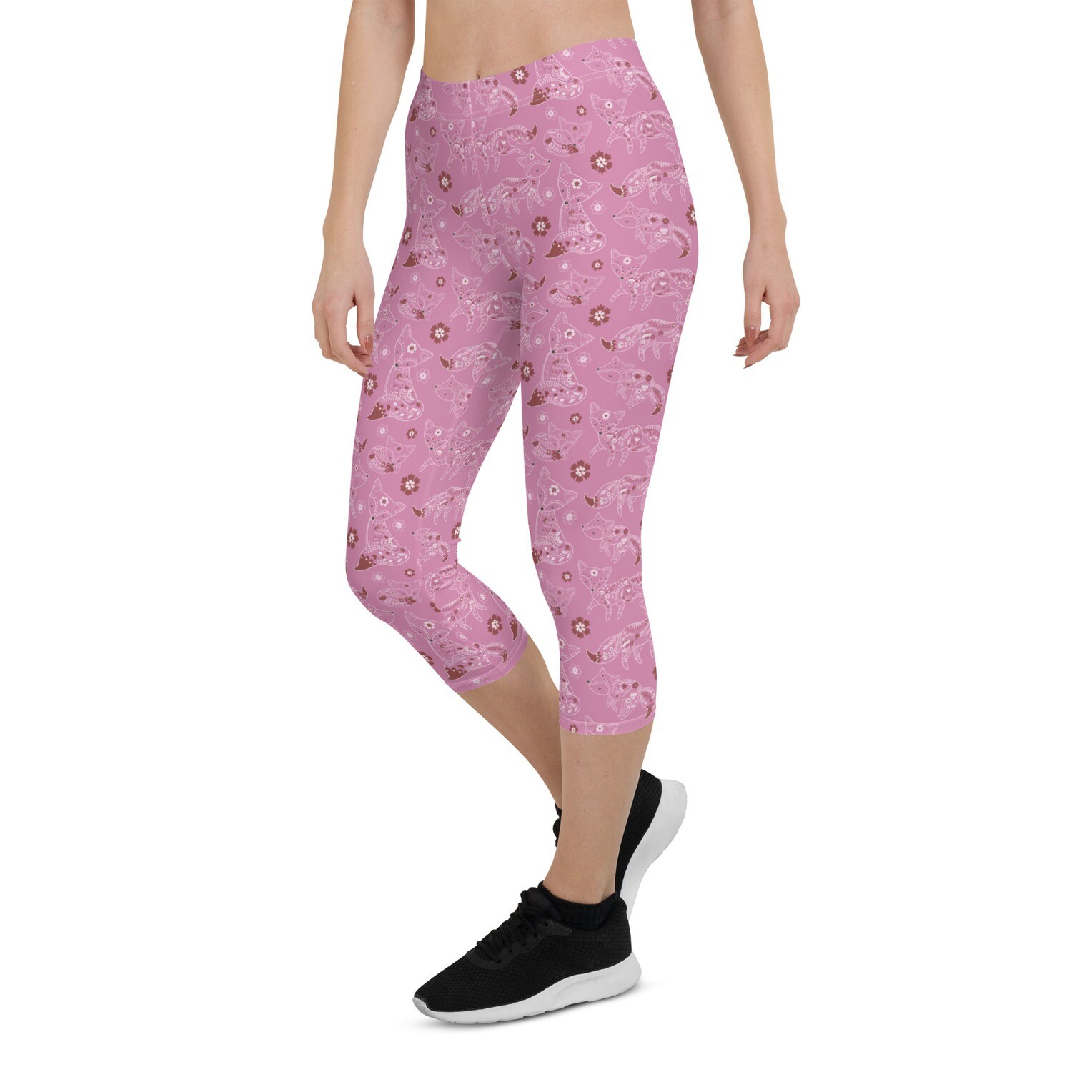 Women CAPRI leggings - floral fox