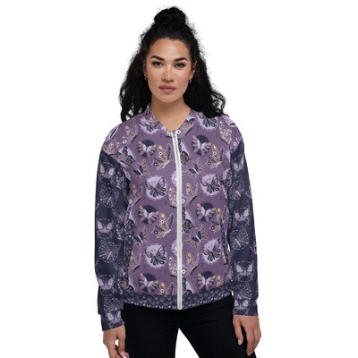 Women BOMBER Jacket - butterfly