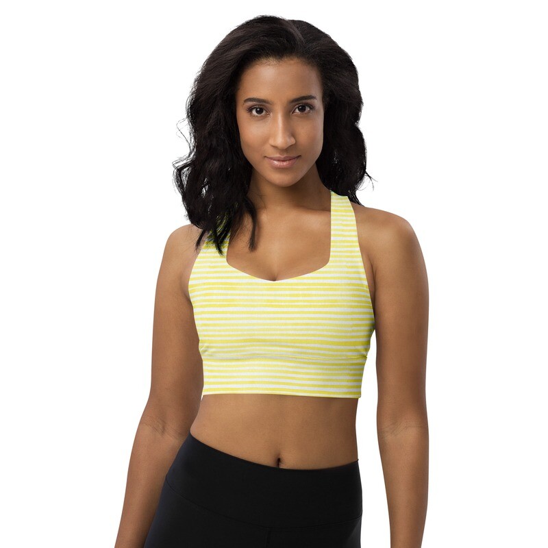 Women LONGLINE Sport BRA - lemon~lime