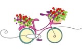 Bicycle Built for Flowers - blanket